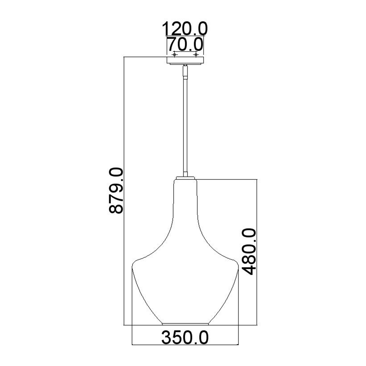 Подвесной светильник прозрачный стеклянный органической формы Kichler в Нижнем Новгороде