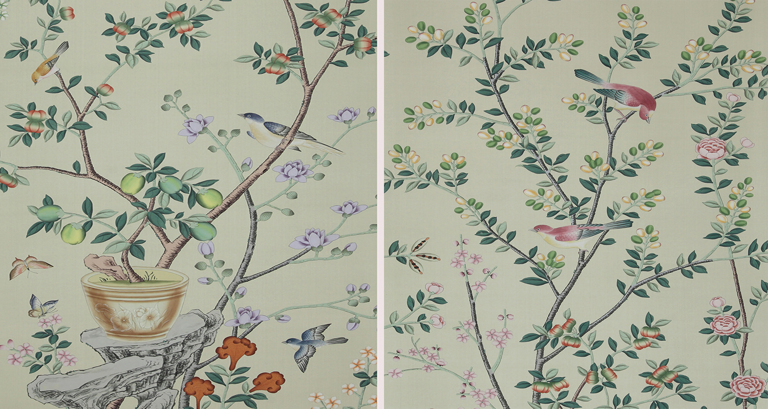 Обои ручная роспись Jardinieres & Citrus Trees Icefield dyed - фото №1