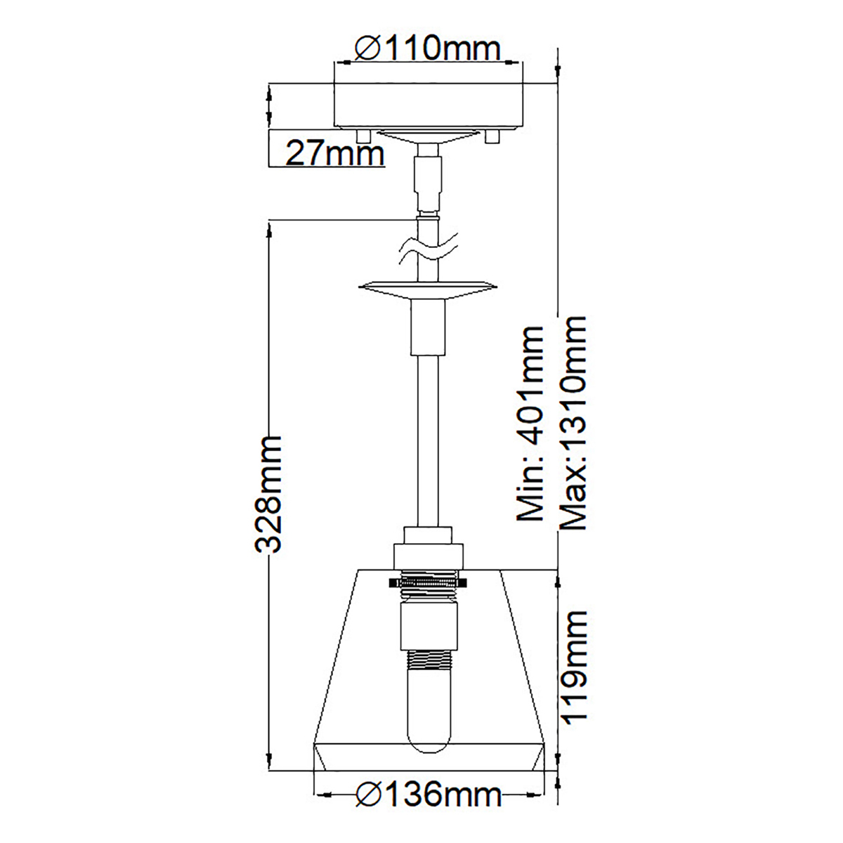 Подвесной светильник хромированного цвета с граненым прозрачным стеклянным плафоном Elstead Lighting в Нижнем Новгороде