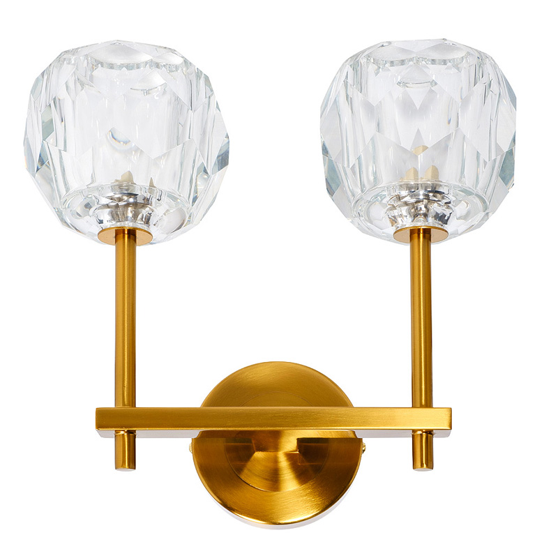 Бра RH Boule de Cristal Double Wall Lamp Gold матовое золото в Нижнем Новгороде | Loft Concept 