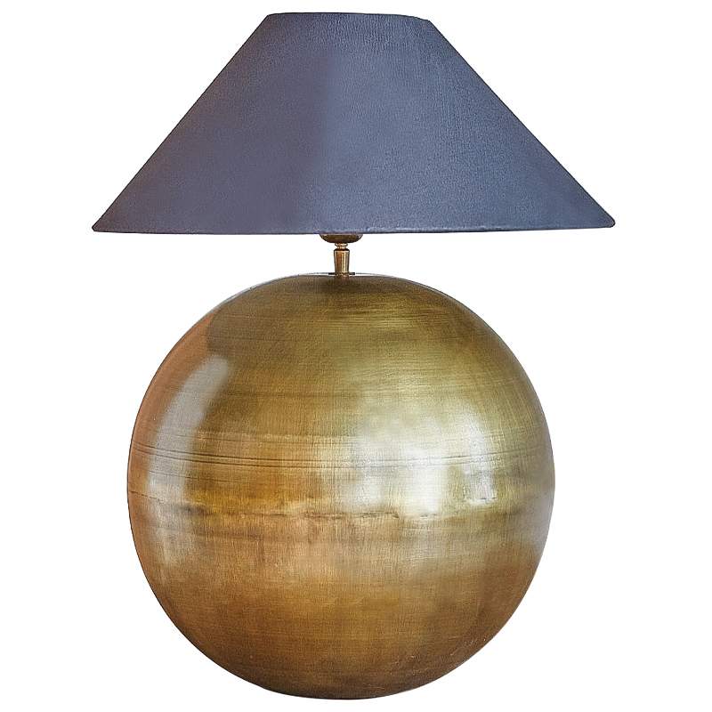 Настольная лампа с абажуром Metall Brass Ball Table Lamp Серый Латунь в Нижнем Новгороде | Loft Concept 