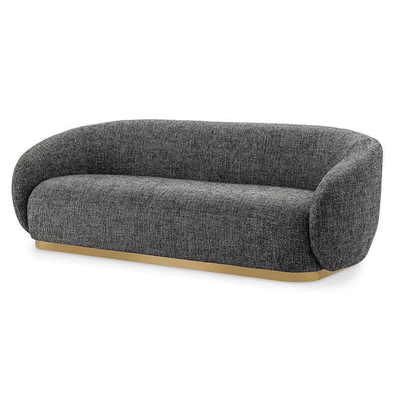 Диван Eichholtz Sofa Brice Rocat Black Черный Серый Латунь в Нижнем Новгороде | Loft Concept 