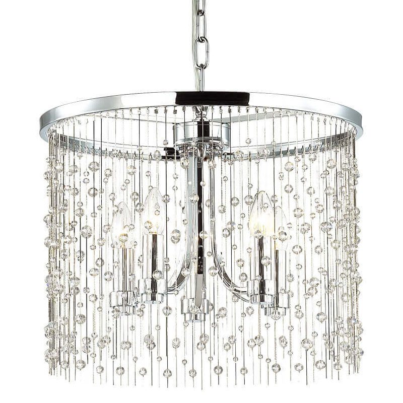 Люстра Hailstorm Rain Chandelier chrome Прозрачный (Transparent) Хром в Нижнем Новгороде | Loft Concept 