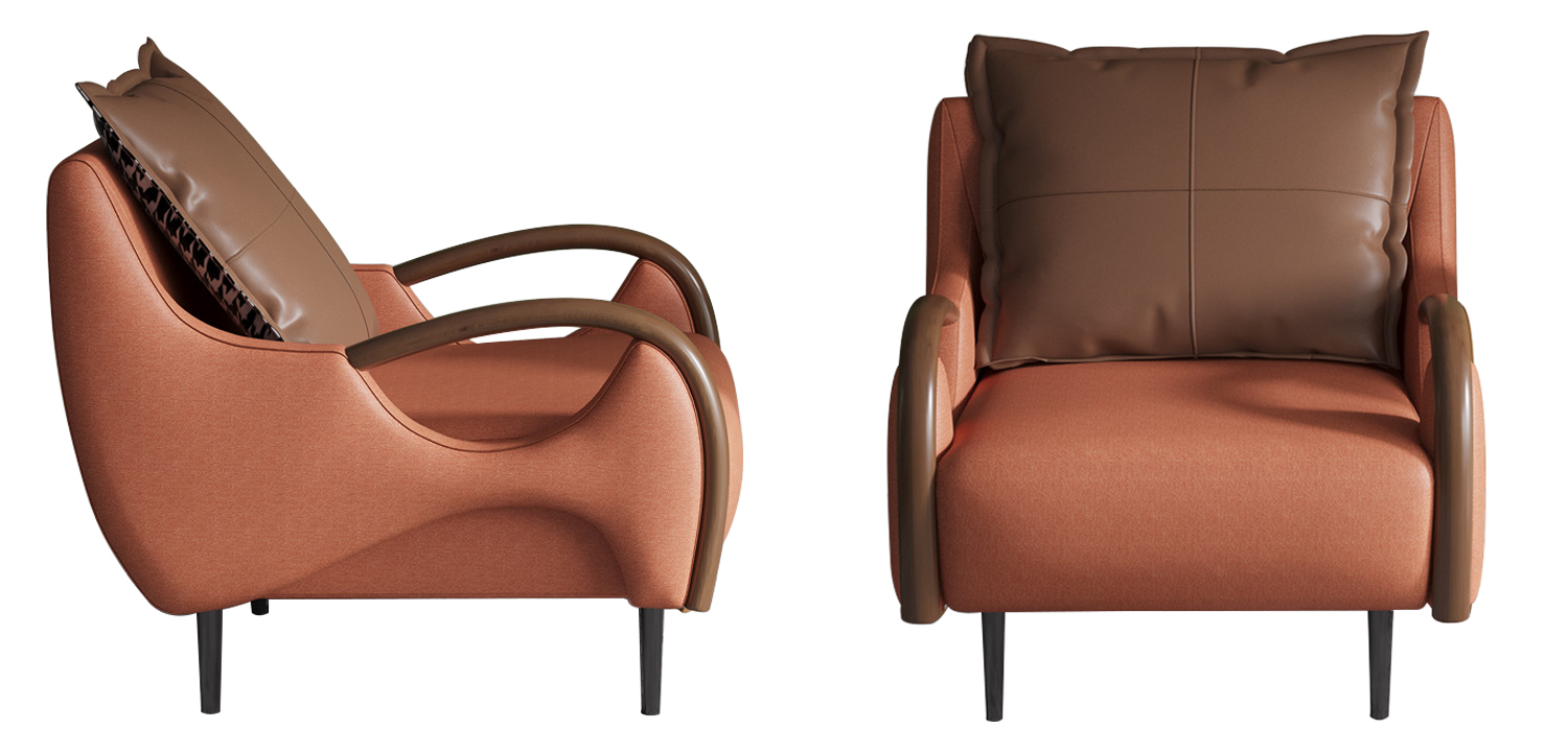 Кресло Oliwier Orange Armchair - фото