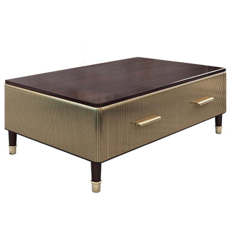 Birmingham Textured Coffee Table Gold Коричневый матовое золото в Нижнем Новгороде | Loft Concept 