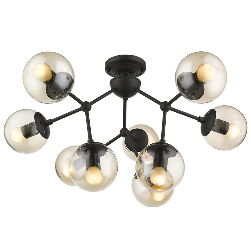 Потолочный светильник Ceiling Lamp Modo 9 black Черный Янтарный в Нижнем Новгороде | Loft Concept 