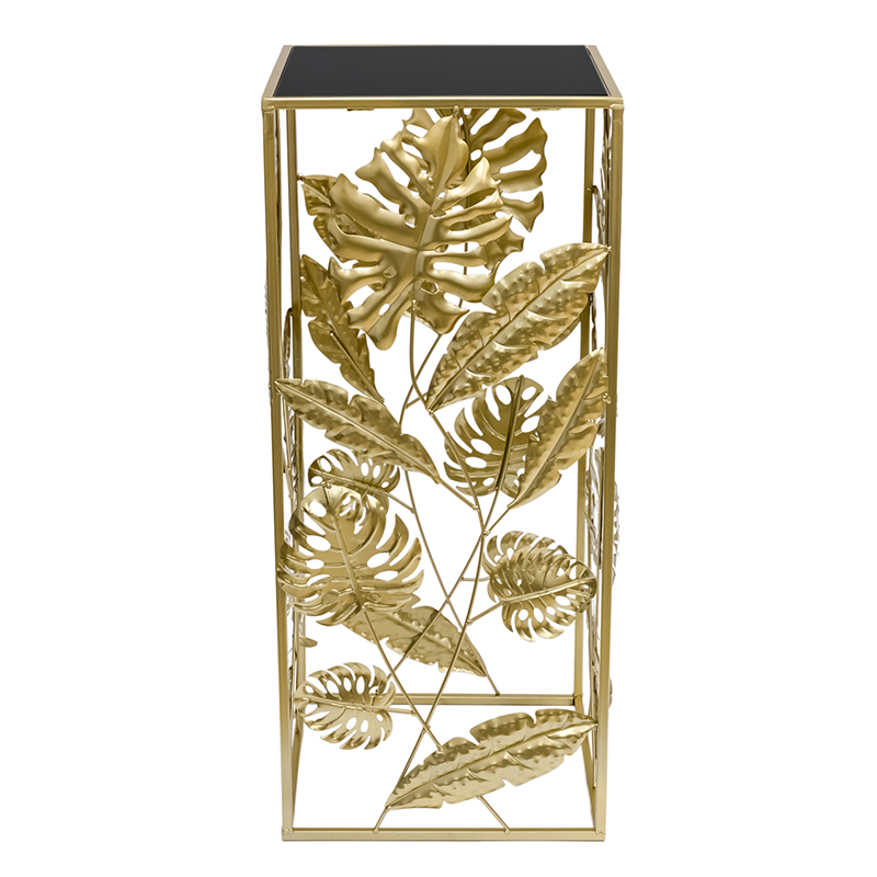 Подставка Tropical Gold Leaves Stand M Золотой Черный в Нижнем Новгороде | Loft Concept 