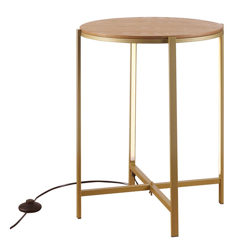 Приставной стол Kelin Side Table Bronze LED Бронза Древесина в Нижнем Новгороде | Loft Concept 