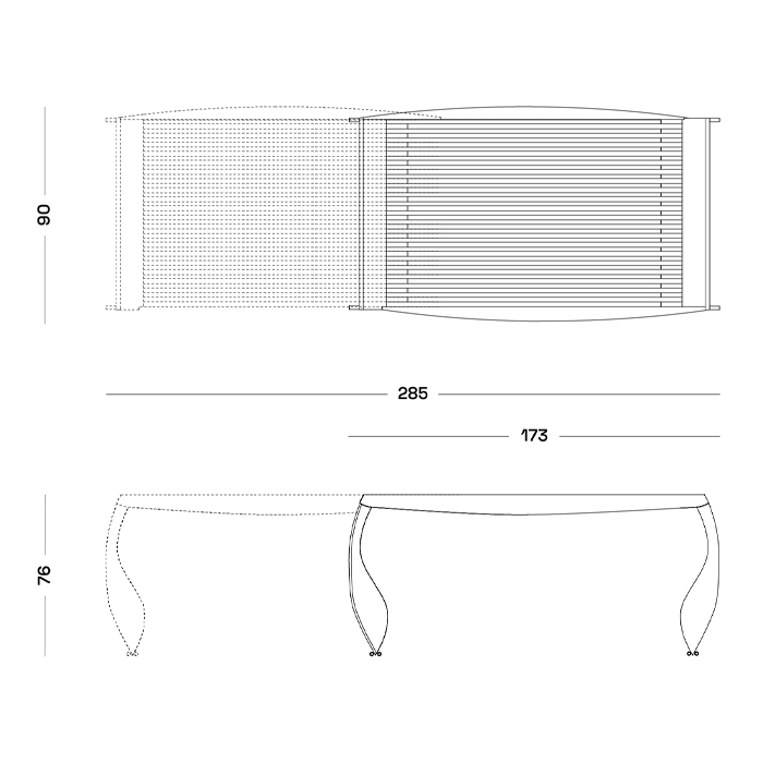 Дизайнерский раздвижной обеденный стол Poltronova Split Dining Table в Нижнем Новгороде