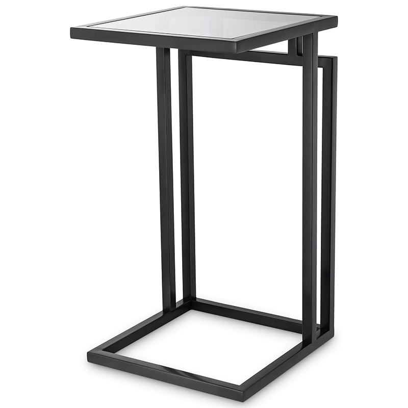 Приставной стол Eichholtz Side Table Marcus Black Черный Стекло Смок в Нижнем Новгороде | Loft Concept 