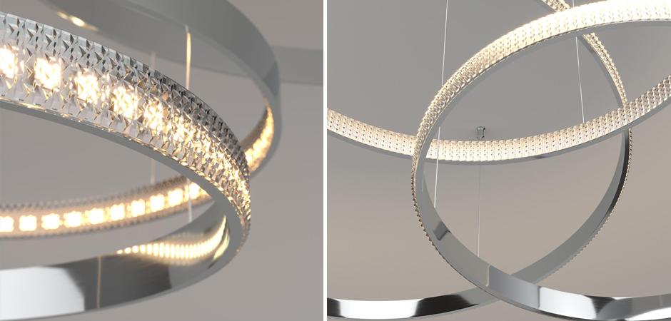 Люстра Композиция из колец ORACLE Mahlu 5 Rings Silver Люстра Композиция из колец ORACLE Mahlu 5 Rings Silver - Loft-Concept в Нижнем Новгороде
