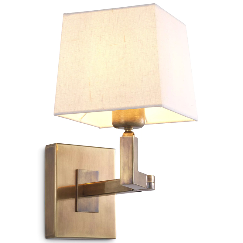 Бра Eichholtz Wall Lamp Cambell Brass Белый Винтажная латунь в Нижнем Новгороде | Loft Concept 