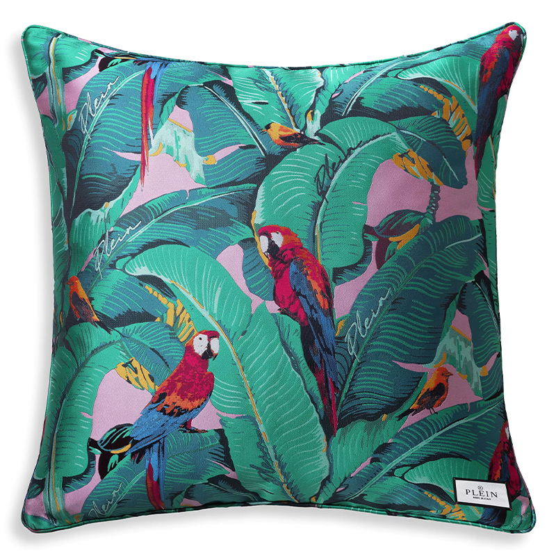 Подушка Philipp Plein Cushion Parrot 70 x 70 Мульти в Нижнем Новгороде | Loft Concept 