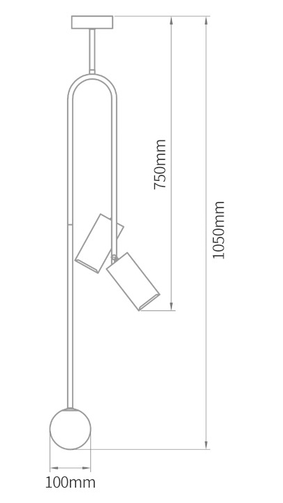 Потолочный светильник Ando Wooden Metal Brass Light 3 плафона в Нижнем Новгороде