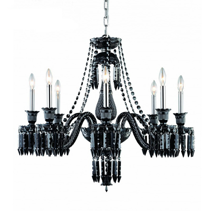 Люстра BACCARAT Zenith Midnight Chandelier 8 Черный в Нижнем Новгороде | Loft Concept 