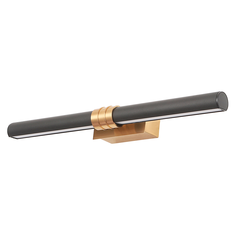 Бра с черным матовым корпусом и золотистым креплением Trumpet tube Латунь Белый Черный Бра с черным матовым корпусом и золотистым креплением Trumpet tube Латунь Белый Черный в Нижнем Новгороде | Loft Concept