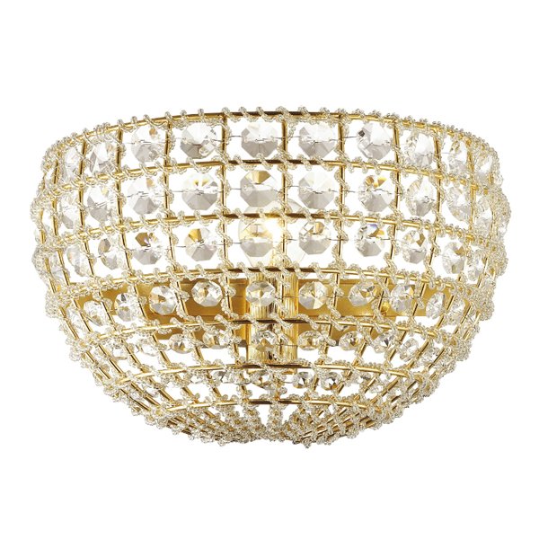 Бра Casbah Crystal Wall Lamp Gold Прозрачный Глянцевое золото в Нижнем Новгороде | Loft Concept 