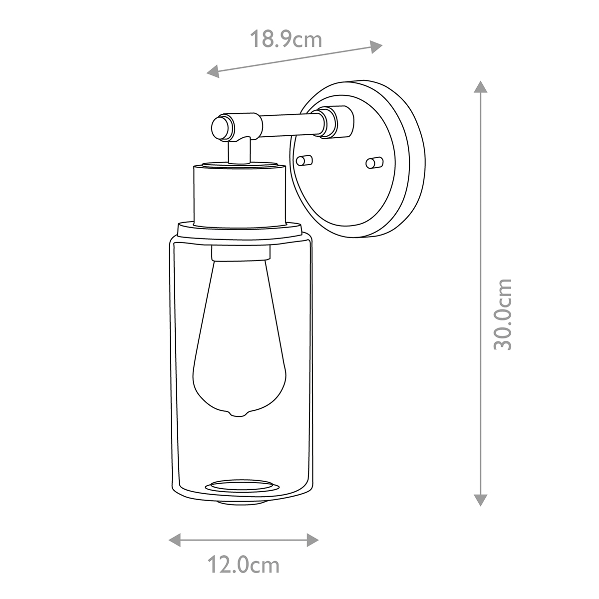 Бра с цилиндрическим прозрачным плафоном из стекла с пузырьками Elstead Lighting в Нижнем Новгороде
