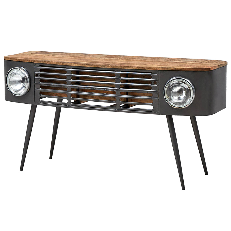 Консоль Loft Car Console Table Древесина Графит в Нижнем Новгороде | Loft Concept 