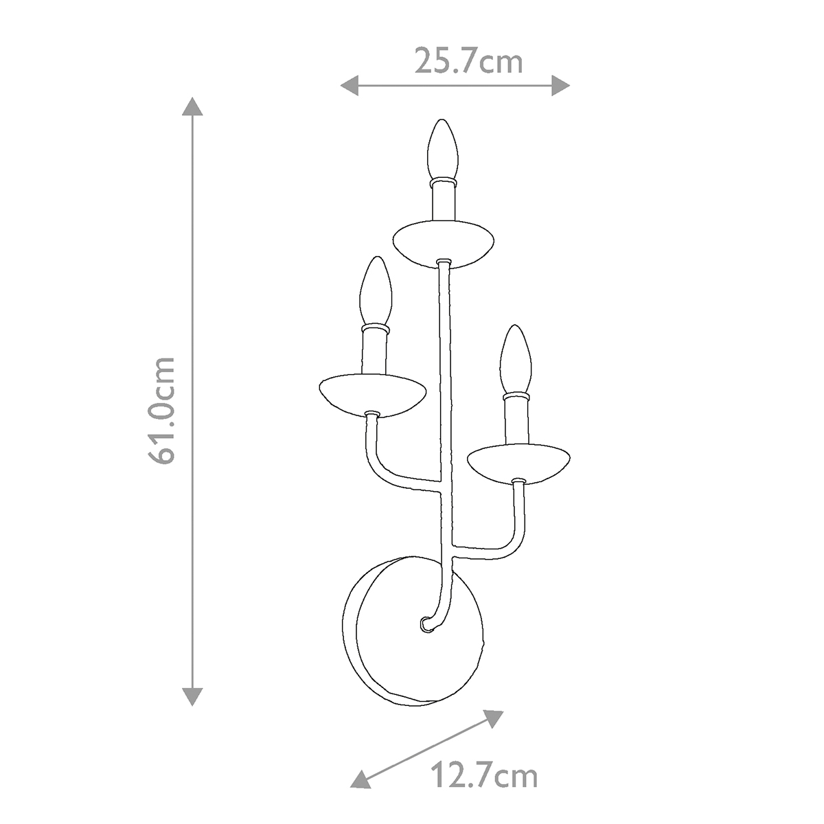 Бра с 3-мя лампами в форме свеч и фактурным покрытием Feiss в Нижнем Новгороде