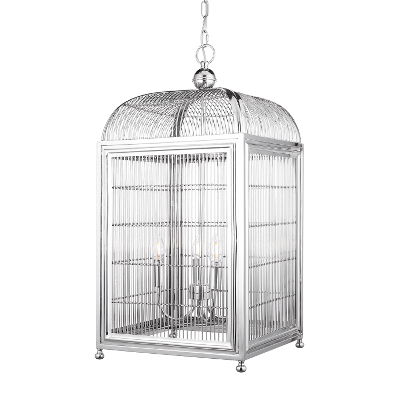 Люстра клетка Bird cage chrome Lantern Falcon Хром в Нижнем Новгороде | Loft Concept 