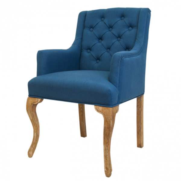 Стул French chairs Provence Amelia Blue ArmChair Голубой пастельный Древесина в Нижнем Новгороде | Loft Concept 