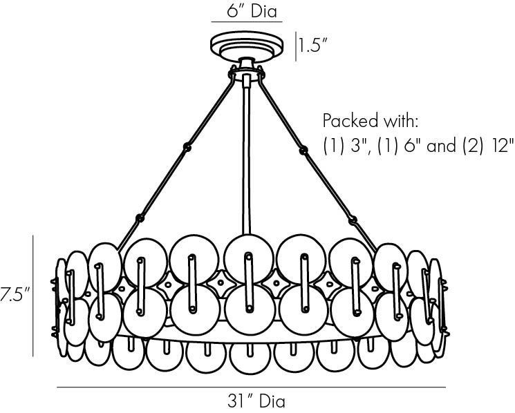 Люстра Arteriors RONDELLE CHANDELIER в Нижнем Новгороде