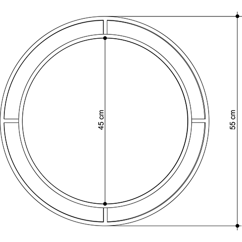 Настенное зеркало круглой формы в черной металлической раме BUBBLE MIRROR BLACK в Нижнем Новгороде