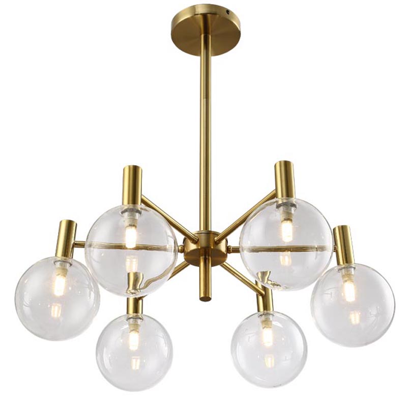 Люстра Holevier Chandelier 6 lamp Золотой в Нижнем Новгороде | Loft Concept 