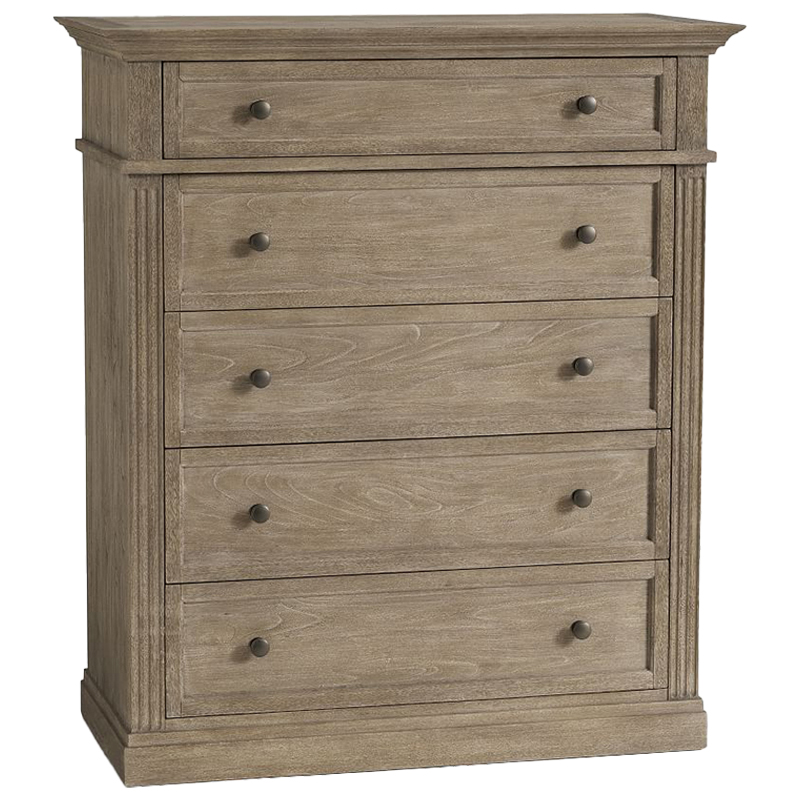 Комод 5 ящиков Benjamin Chest of 5 Drawers Бежево-серый в Нижнем Новгороде | Loft Concept 