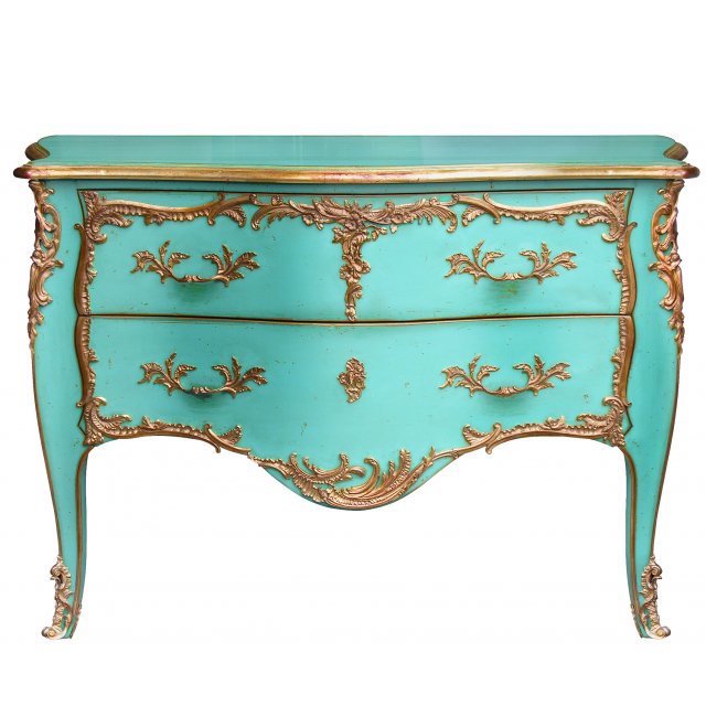 Комод L.XV CHEST OF DRAWERS IN THE STYLE OF B.V.R Turquoise Бронза Бирюзовый в Нижнем Новгороде | Loft Concept 