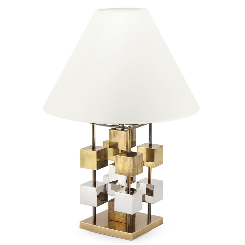 Настольная лампа TABLE LAMP DOB GLAM Белый Латунь Хром в Нижнем Новгороде | Loft Concept 