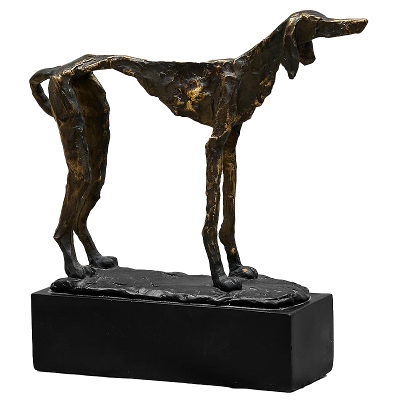 Статуэтка собака Giacometti Dog Statue Черный Золотой в Нижнем Новгороде | Loft Concept 