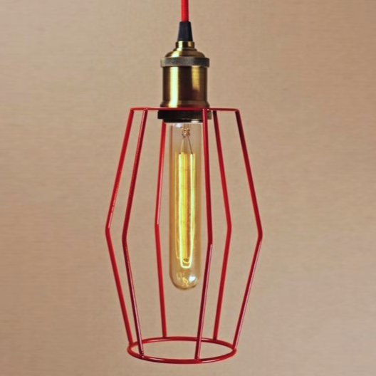 Подвесной светильник Wire Cage Pendant Spauk Red Красный в Нижнем Новгороде | Loft Concept 