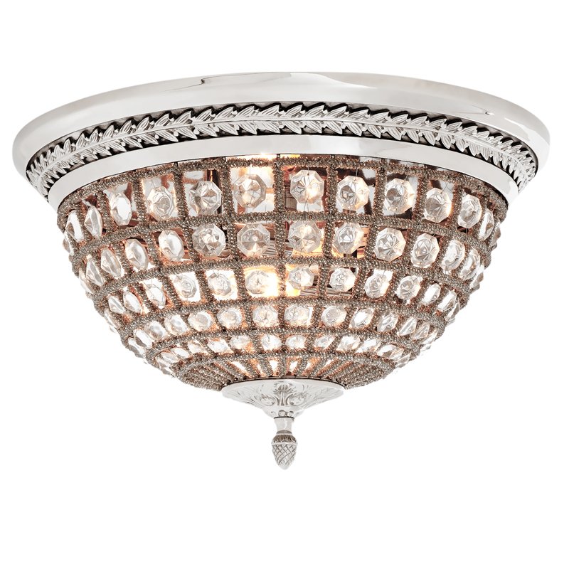 Потолочный светильник Ceiling Lamp Kasbah Nickel Никель Прозрачное Стекло в Нижнем Новгороде | Loft Concept 