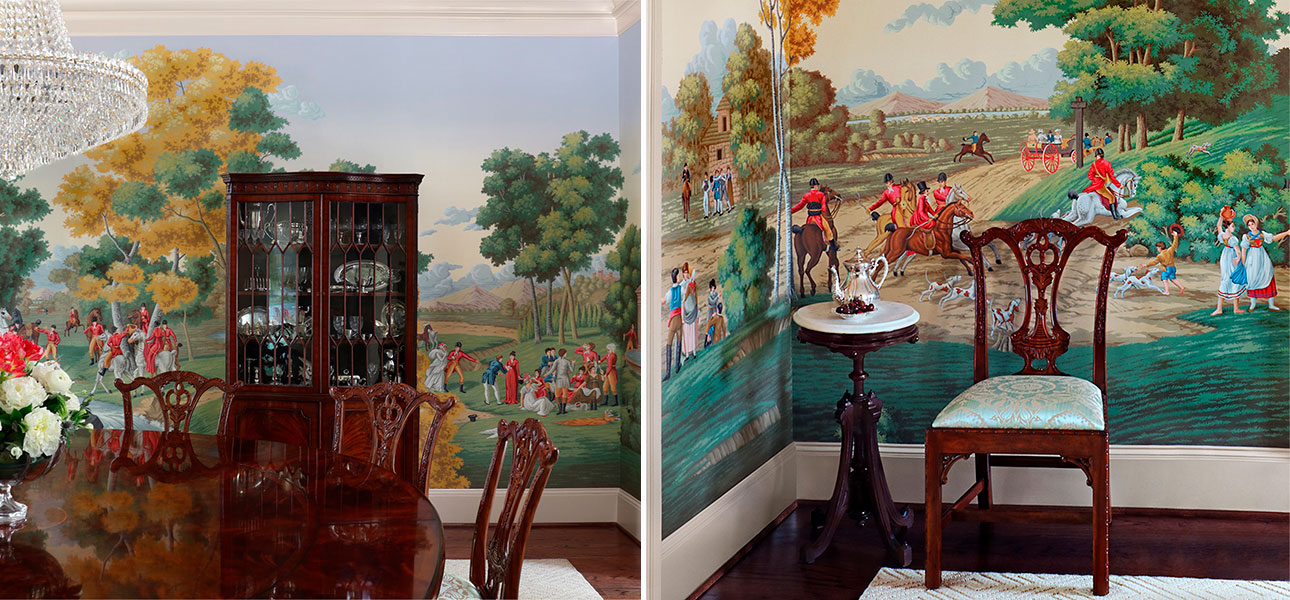 Обои ручная роспись La Chasse de Compiègne Aurore - фото №1