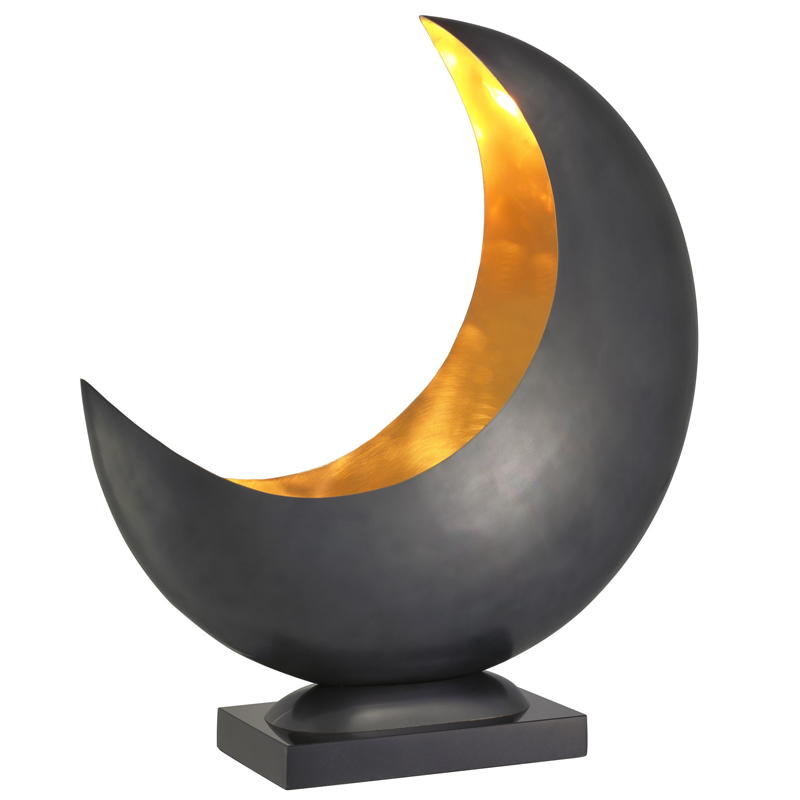 Настольная лампа Eichholtz Table Lamp Half Moon Латунь Черный в Нижнем Новгороде | Loft Concept 