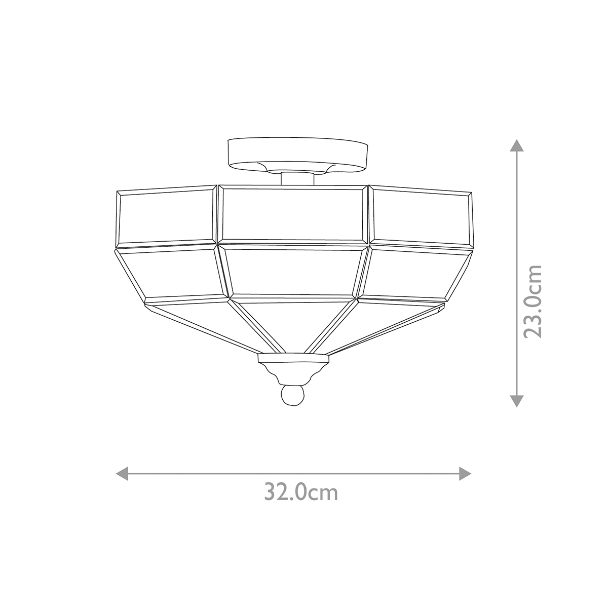 Потолочный светильник шестигранной формы с прозрачными стеклянным плафоном Elstead Lighting в Нижнем Новгороде