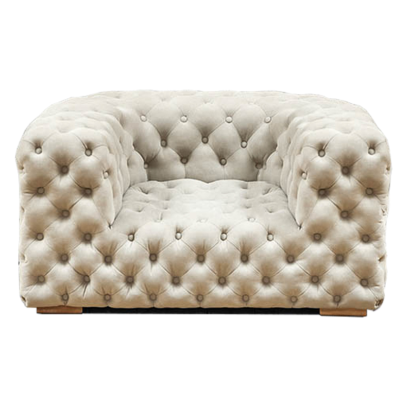 Кресло Soho Tufted Milk Armchair Молочный в Нижнем Новгороде | Loft Concept 