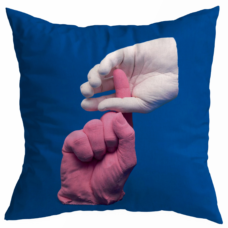 Декоративная подушка Seletti Cushion Hands Синий в Нижнем Новгороде | Loft Concept 