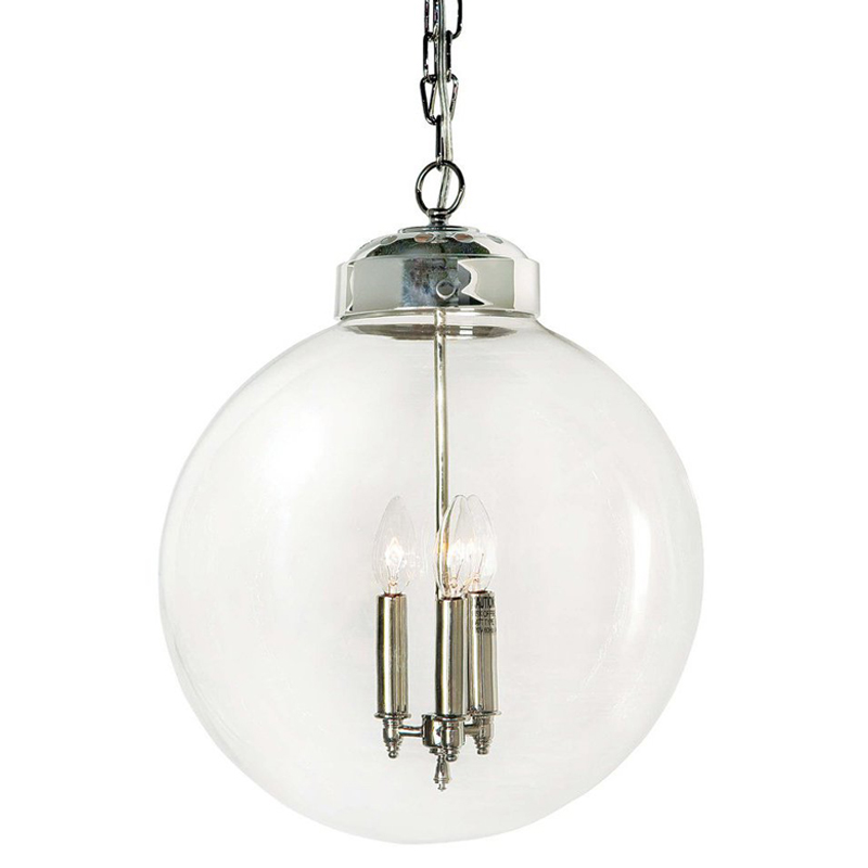 Подвесной светильник Conor Globe Hanging lamp Silver Серебряный Прозрачный (Transparent) в Нижнем Новгороде | Loft Concept 