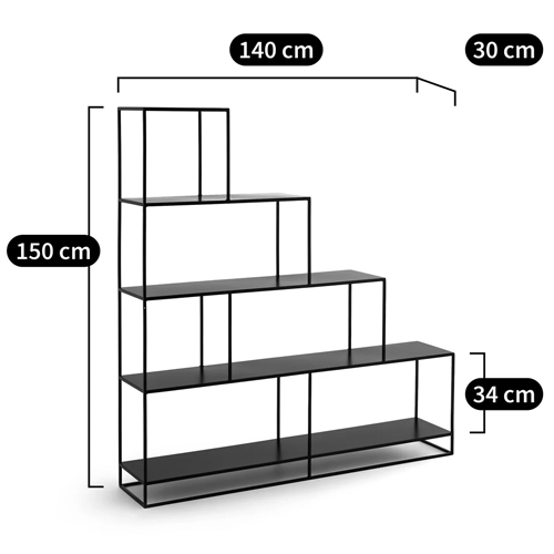 Ступенчатый стеллаж Menzie Steps Metal Rack Black в Нижнем Новгороде