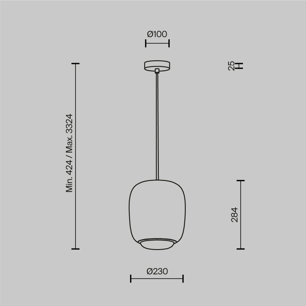 Подвесной светильник Brio Серый 3000К 12Вт в Нижнем Новгороде