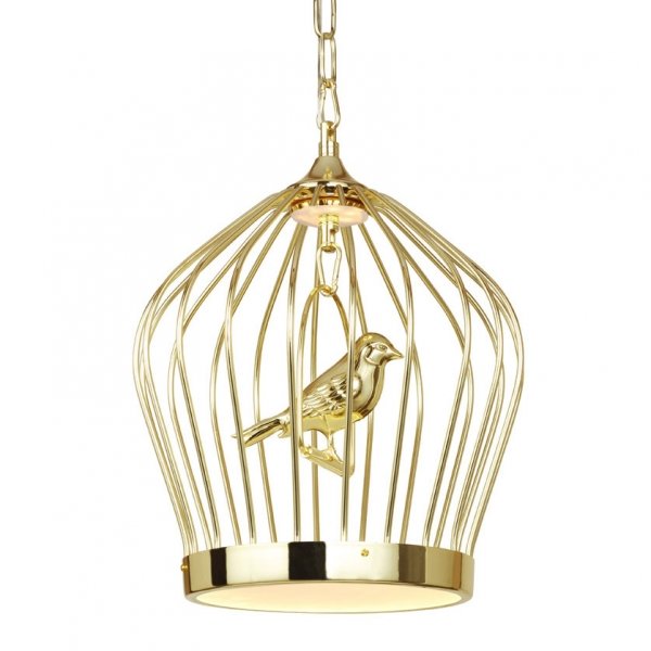 Люстра Birdcage Chandelier Gold Глянцевое золото в Нижнем Новгороде | Loft Concept 