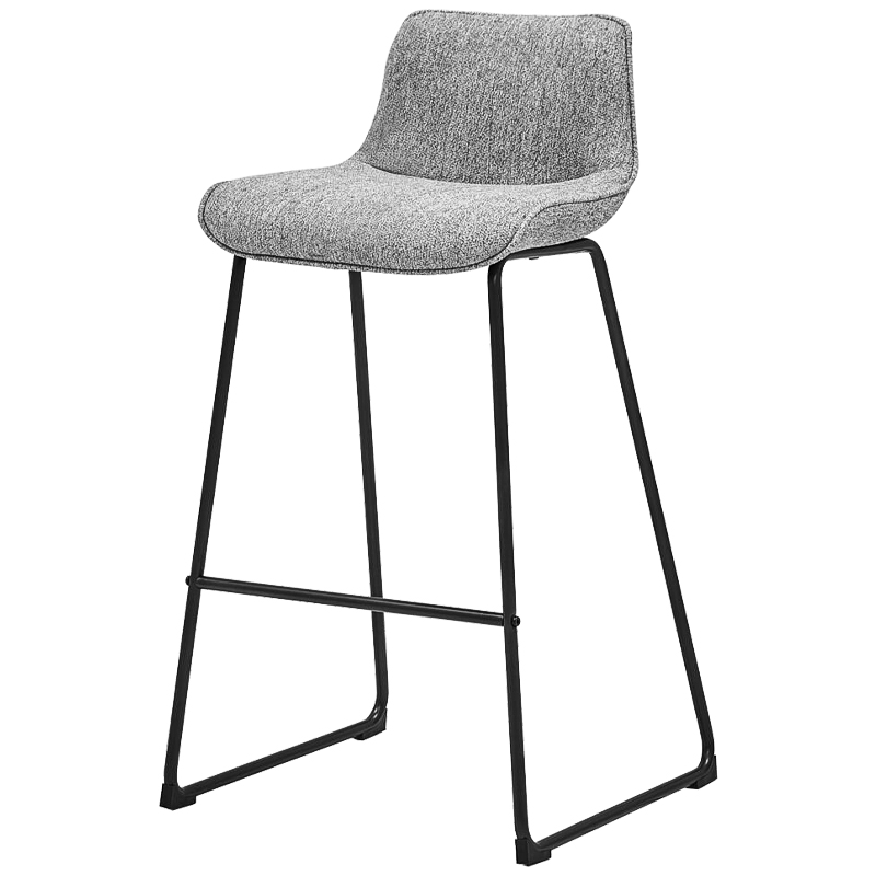 Барный стул Alonzo Bar Stool Gray Черный Светло-серый в Нижнем Новгороде | Loft Concept 