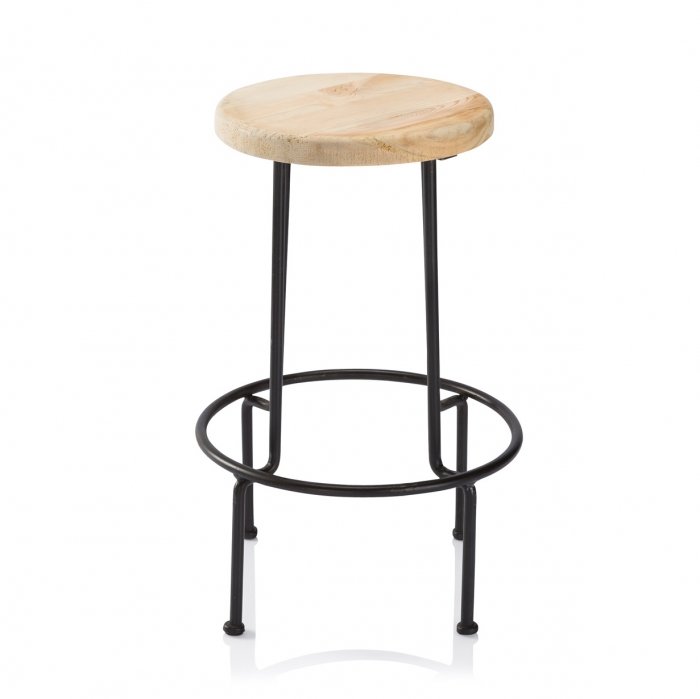 Барный стул Industrial Iron Linden Bar Stool Древесина Черный в Нижнем Новгороде | Loft Concept 