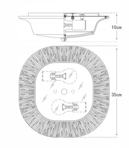 Потолочный светильник Utopia Round Sconce Gold в Нижнем Новгороде