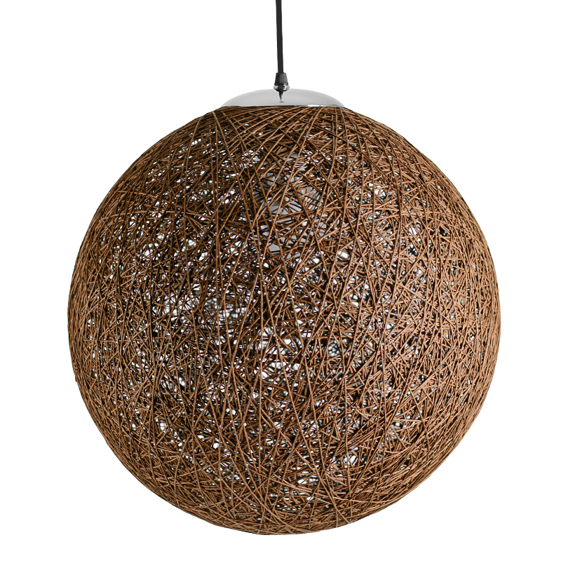 Подвесной светильник Moooi Thread Papier Mache Lamp brown Коричневый в Нижнем Новгороде | Loft Concept 