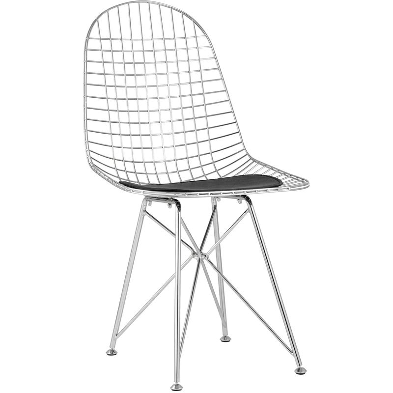 Стул Bertoia S Chair Хромированный Металл Хром Черный в Нижнем Новгороде | Loft Concept 