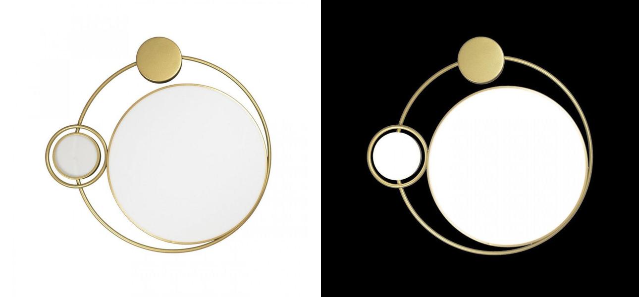 Потолочный светильник Gold Saturn Three satellites D 50 - фото №1